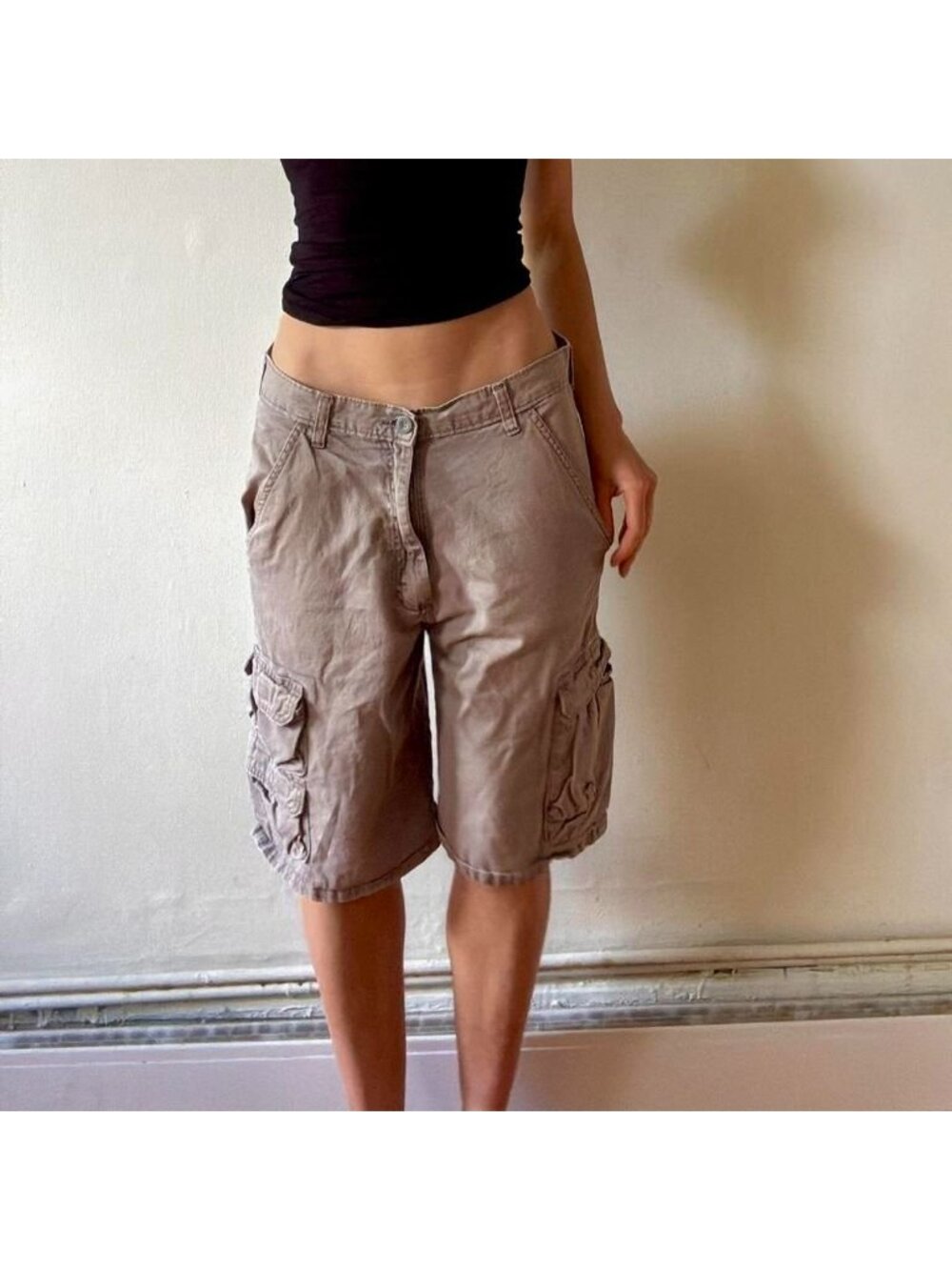 Baggy cargo utility jorts